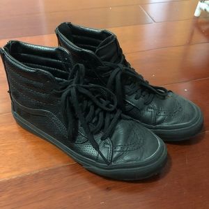 Classic Black leather Vans